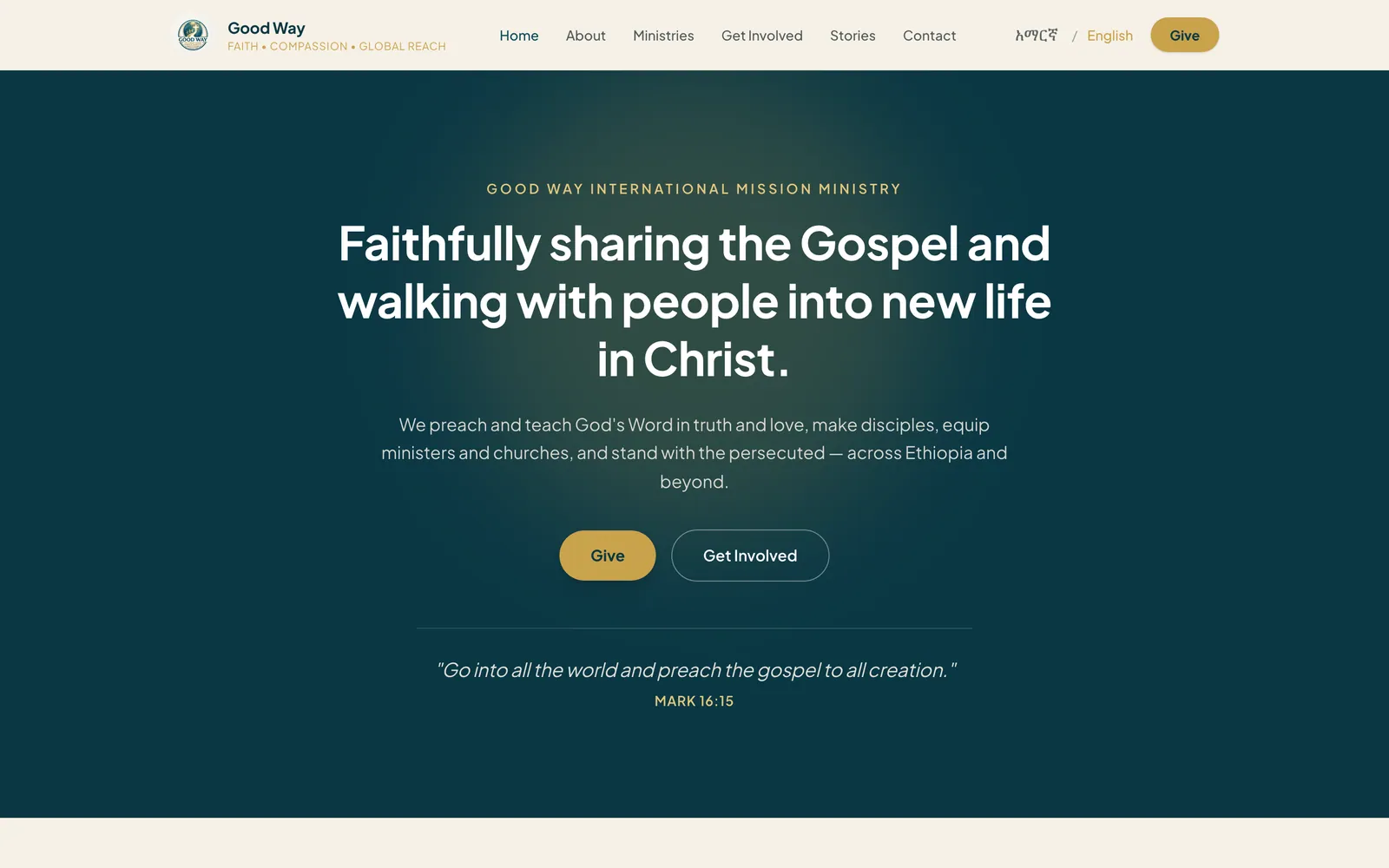 English home page: Faithfully sharing the Gospel and walking with people into new life in Christ